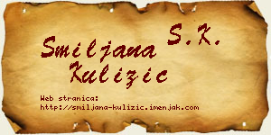 Smiljana Kulizić vizit kartica